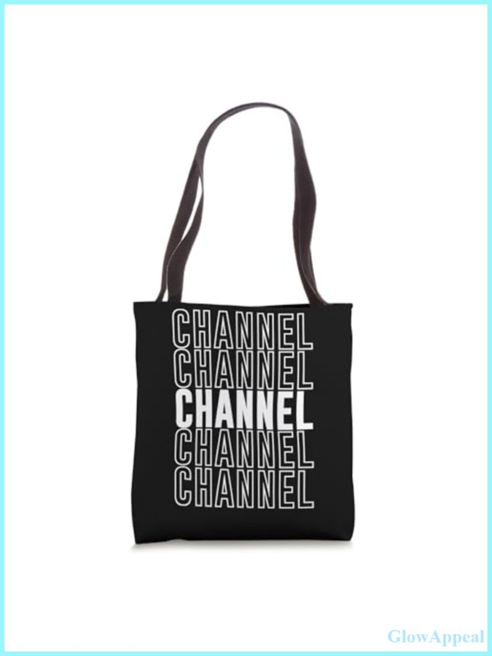 Channel Graphic Tote Bag Polyester Lightweight Strap Handles 16x16